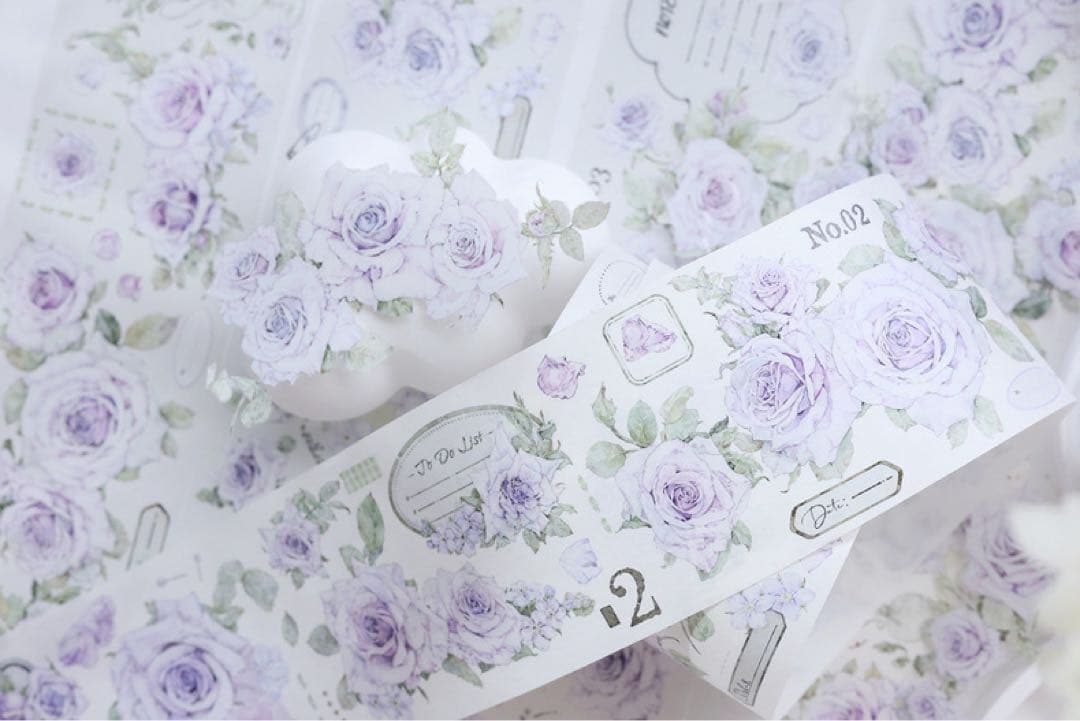 小白家文創《紫雾》海外マスキングテープ　マステ 【1812】