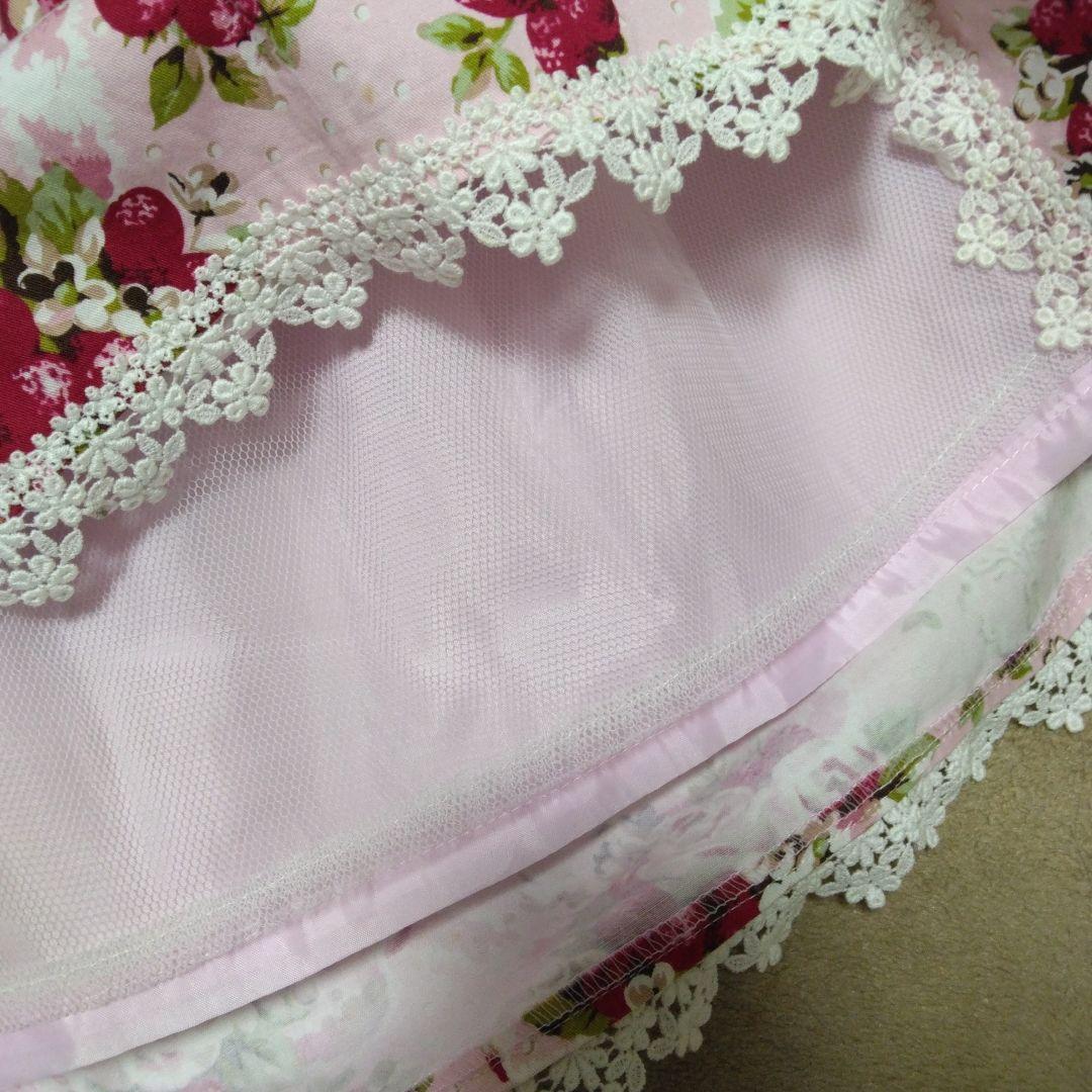 BABY シュガーブーケ 柄 スカート ピンク