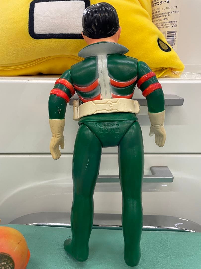 希少仮面ライダー1号ソフビ面取れマフラー無し当時物