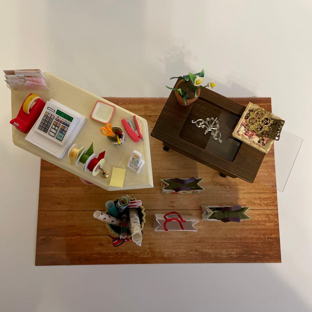 1/12ドールハウス&リーメント ミニチュア●雑貨屋 ショップ レジ テーブル