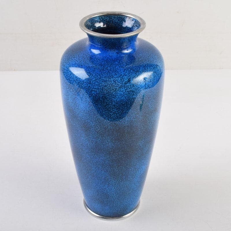 七宝焼 大吉七宝工房 太田博明作 花蝶文 花瓶 V 9147