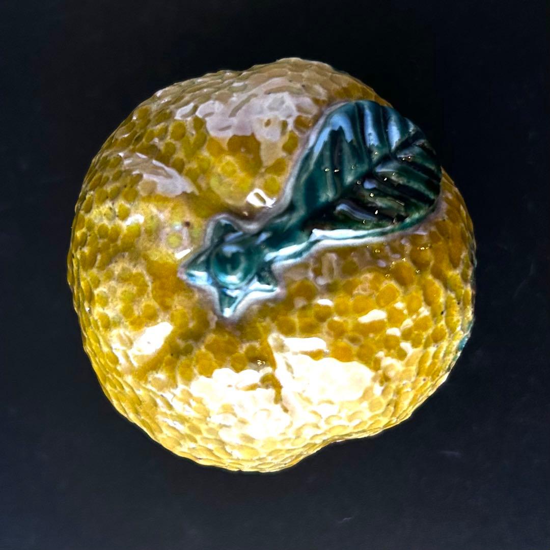 【新品】茶道具　橙　香合　中村良二　共箱　京焼　だいだい　冬　茶会　炉開き