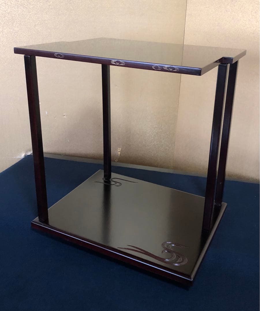 《レ》茶道具 溜塗 山雲棚 組立式 元箱　251111う6