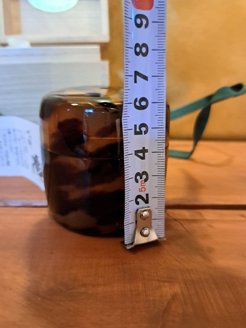 本鼈甲 棗なつめ 箱付 茶道具 べっ甲 茶筒 茶器 定価65