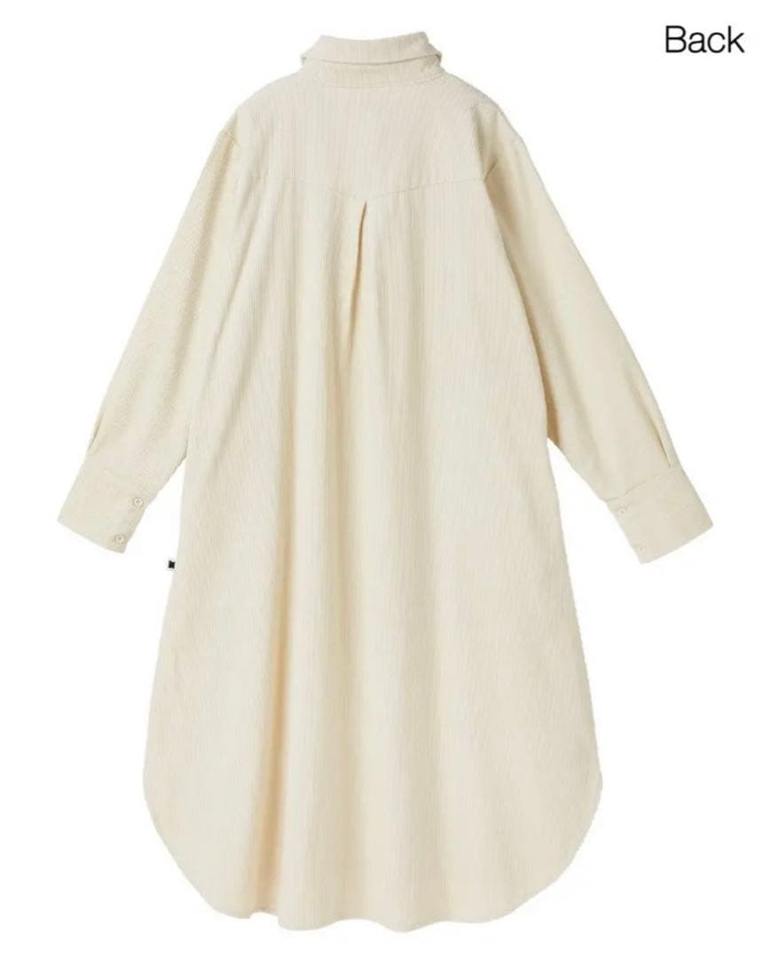 naptime.Nissy ナップタイム コーデュロイシャツワンピ アイボリー