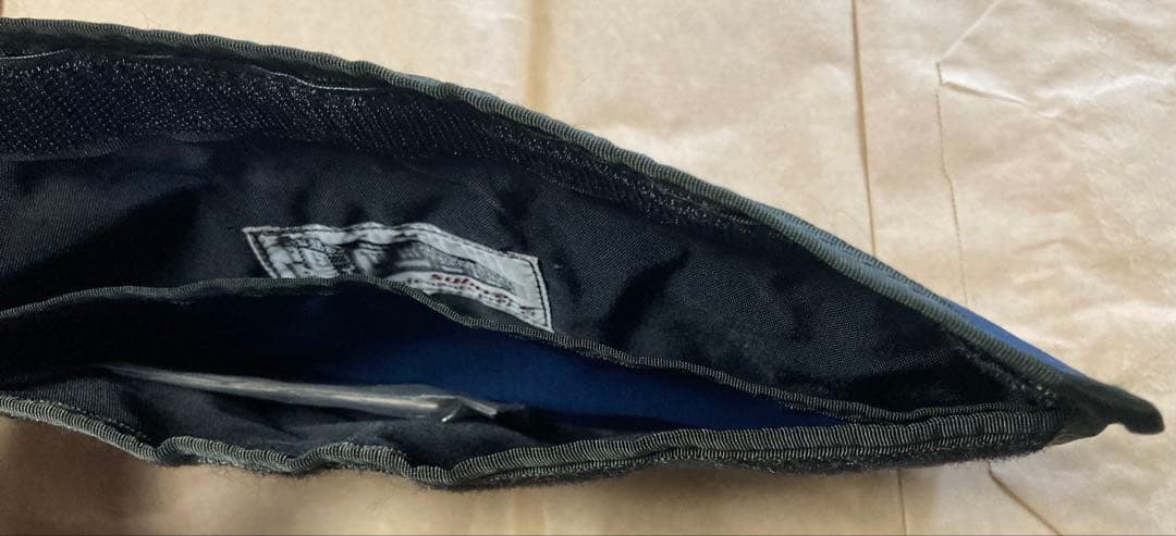 90s Subware 電車刺繍ポーチ 紺色 &ロゴ銘板　ペンケース recon