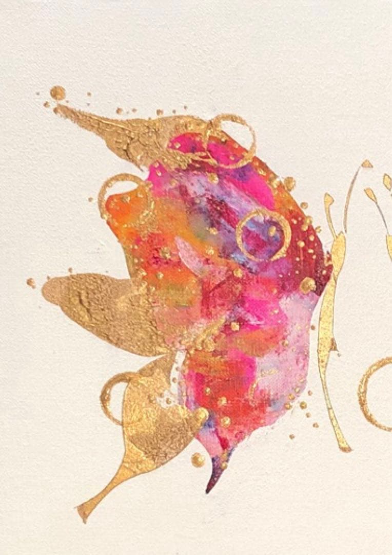 絵画　油絵　原画　蝶　北欧　カラフル　アート　インテリア　F4