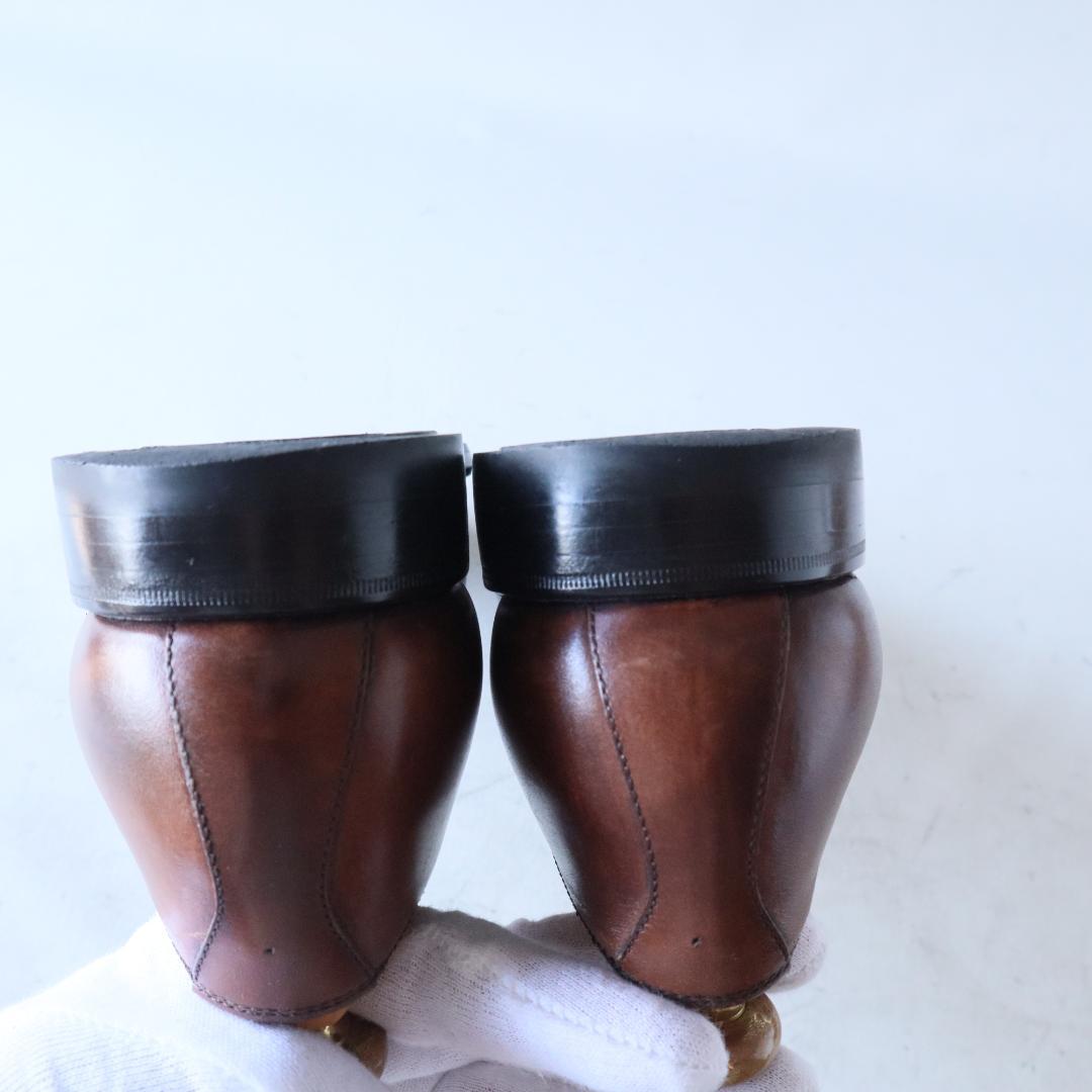 美品スコッチグレイン　オデッサ　24.5cm 濃茶　内羽根ストレートチップ916