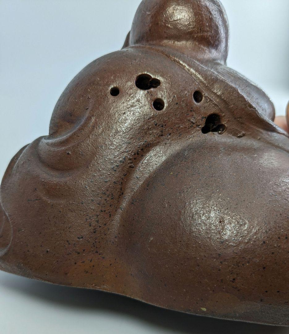 備前焼 布袋香炉 合箱 伏香炉 布袋様 七福神 置物 縁起物 香道具 工芸品