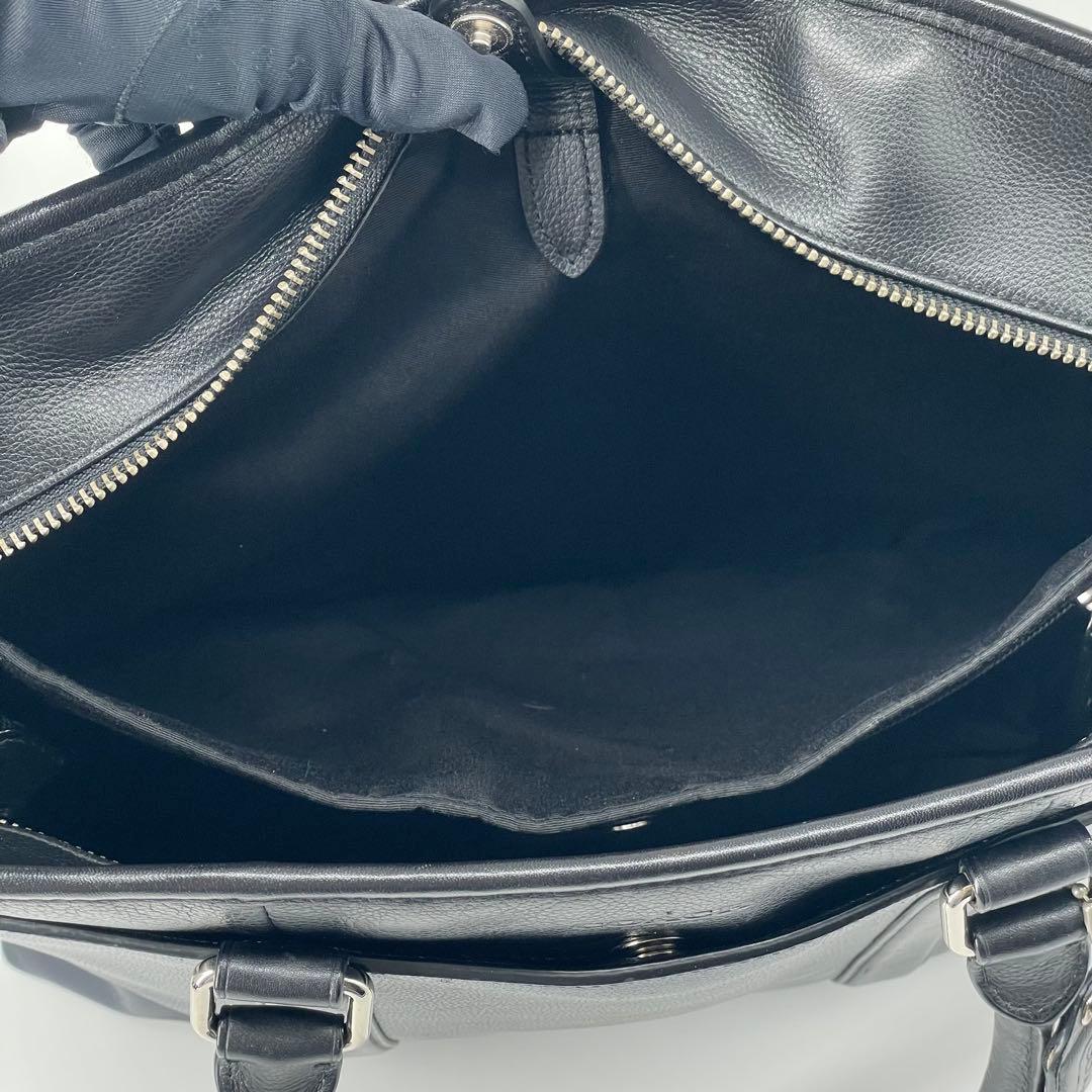 COACH コーチ ビジネスバッグ トートバック2way A4 ブラックネイビー