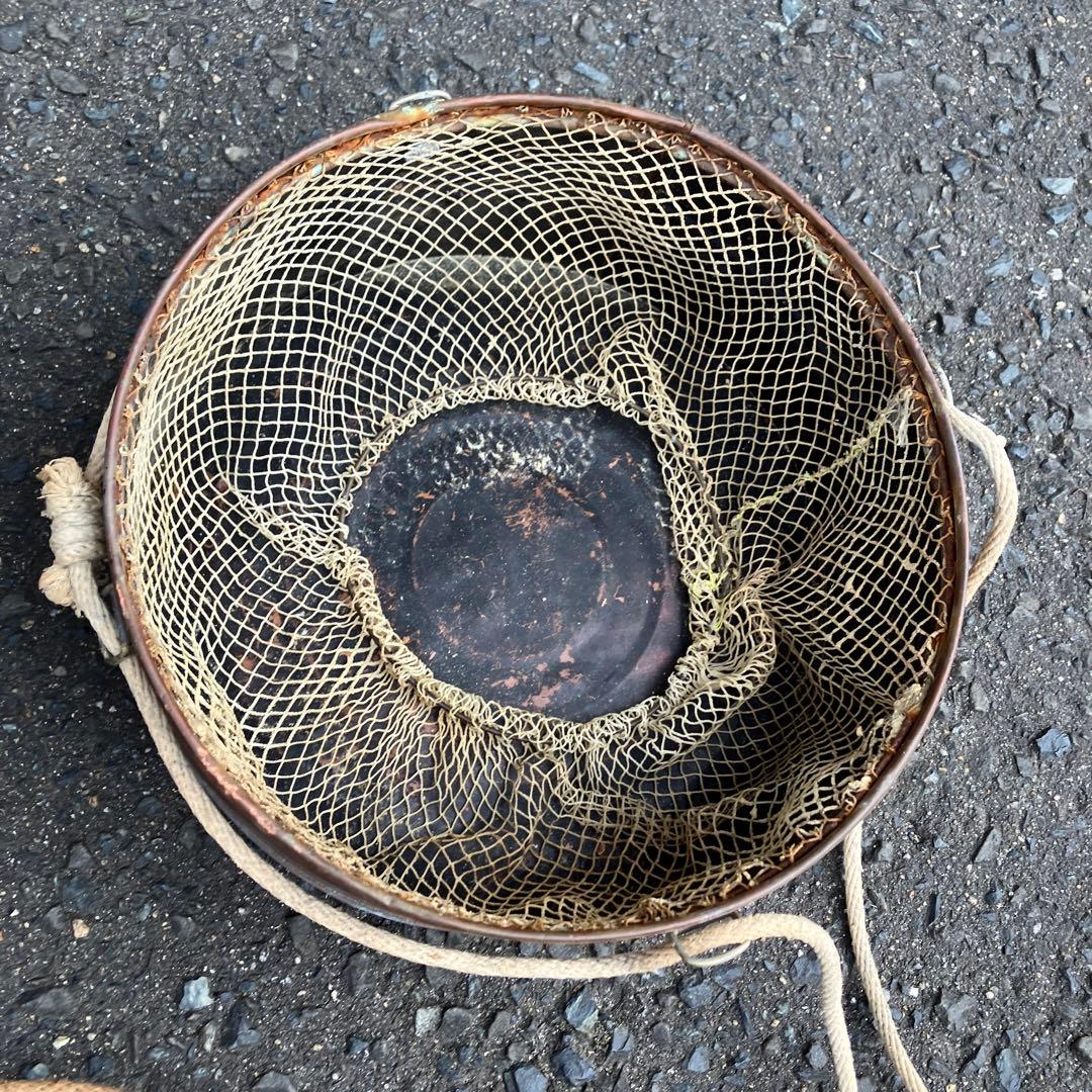 昭和レトロ 銅製 ブロンズ 鮎取り用 びく オトリ缶 釣り用品