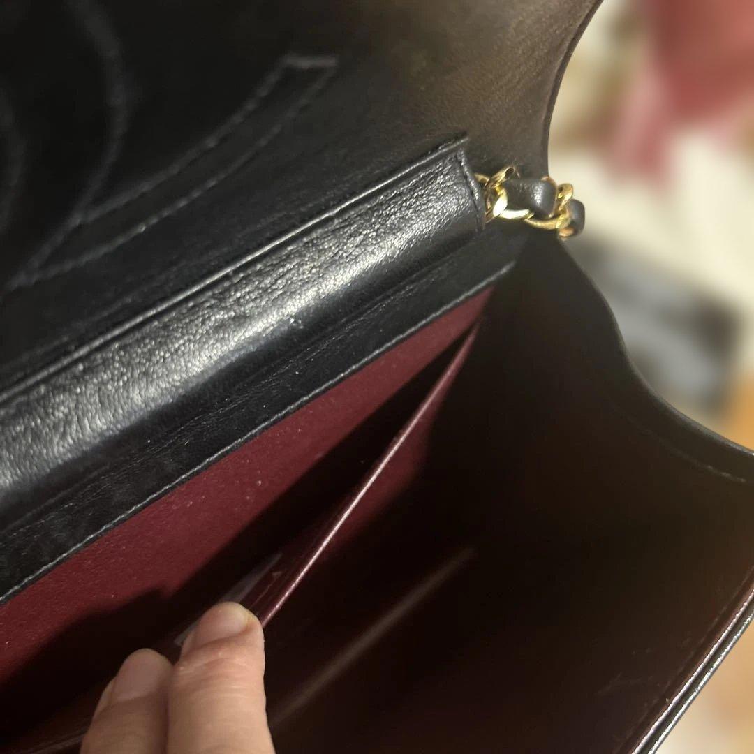 ☆本物☆シャネル　ミニマトラッセ　ブラック　ラムスキン　プッシュロック