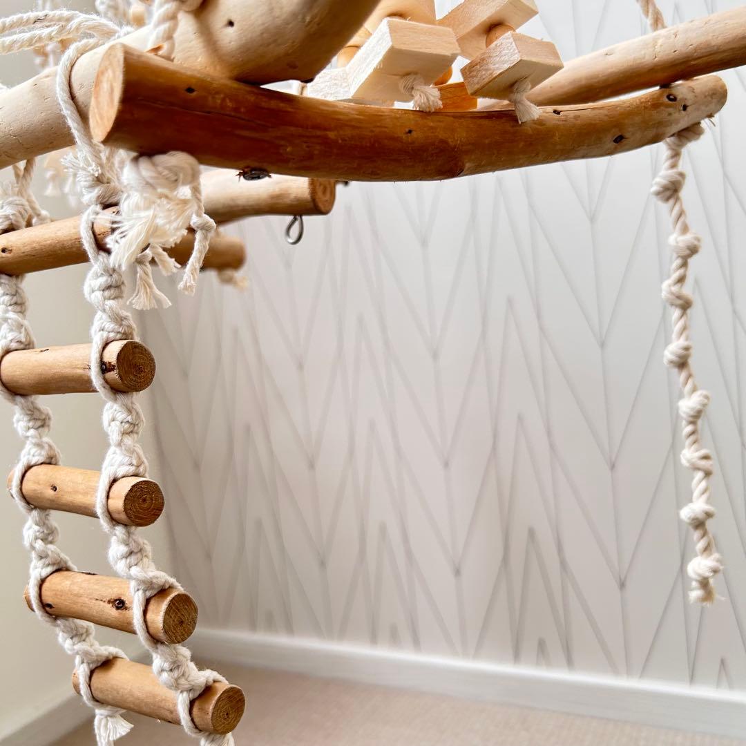 鳥インコ止まり木 流木バードアスレチックタワー型 特大サイズバード