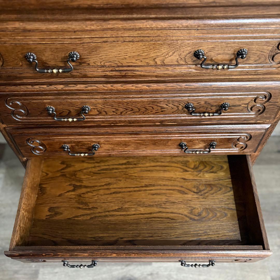 三越Brugge ルーマニア 猫脚チェスト 6段 ヴィンテージ 6段チェスト