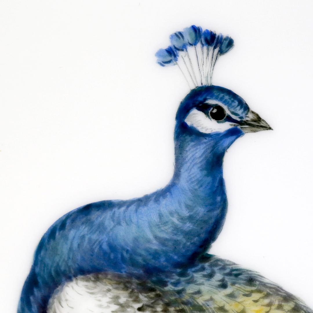 美品 1級品】マイセン 孔雀 陶板画 プラーク 額装 送料込み