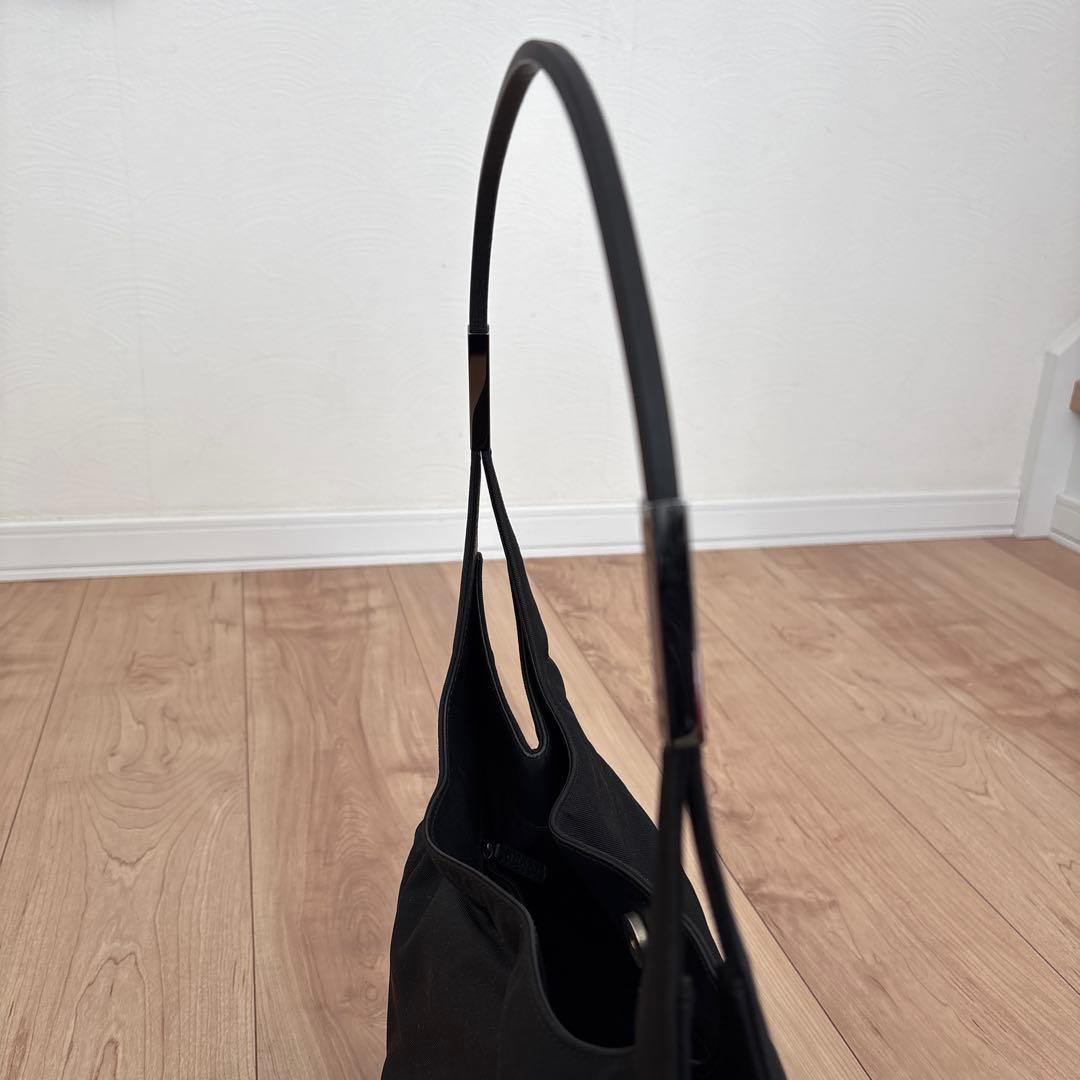 GUCCI グッチ ナイロン×レザー 肩掛けバッグ ワンショルダー　黒