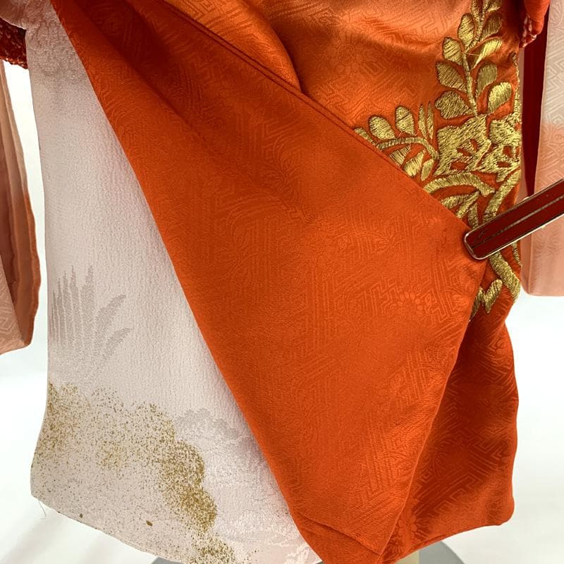 511ag71□七五三 三歳 女児 着物&被布&長襦袢 総刺繍 鳳凰 桐□良好