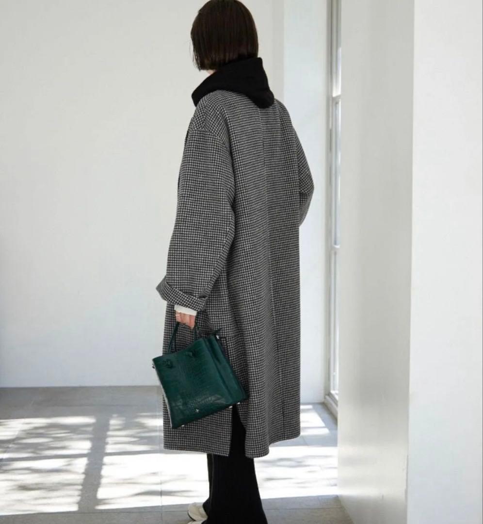 SLOBE IENA HAMILTONダブルフェイスウールロングコート チェック