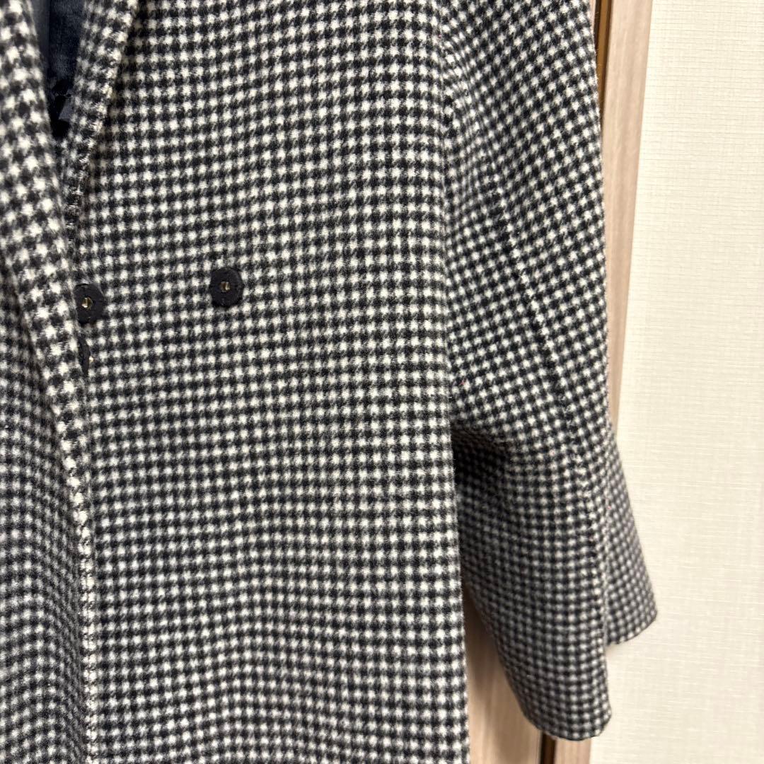 SLOBE IENA HAMILTONダブルフェイスウールロングコート チェック