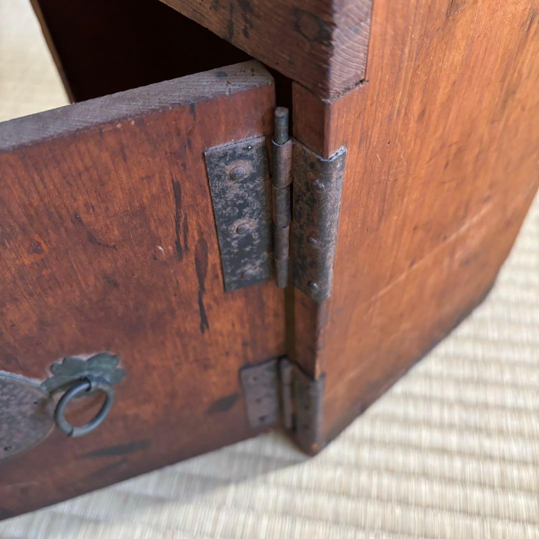 古い 葉書入れ 郵便入 小物入れ 小引き出し 明治 戦前 古民芸 古民具