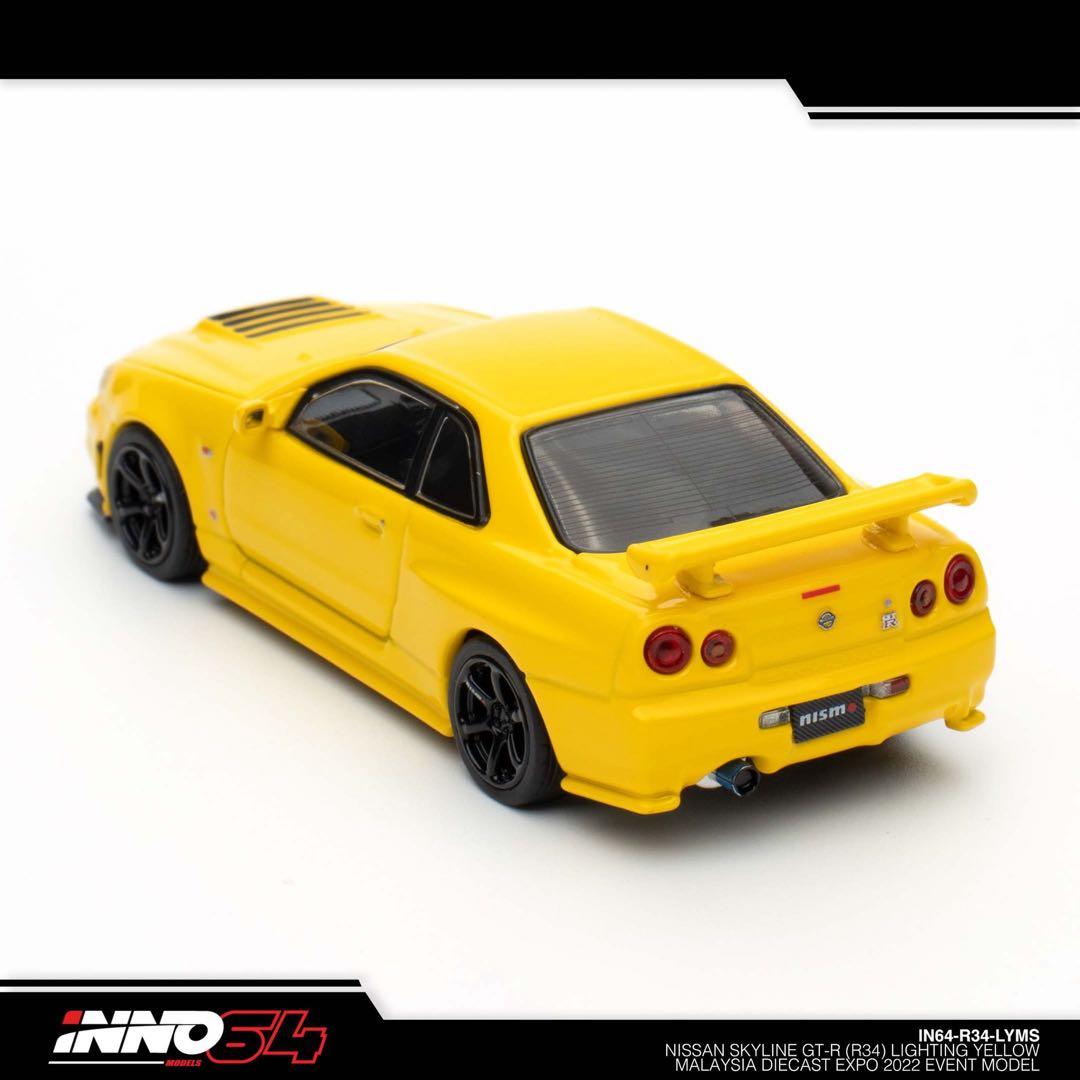 イノモデル 1/64 ニッサン 日産 GTR R34 マレーシア限定 黄色