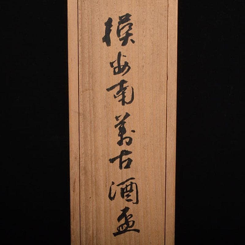 萬古焼　安南模写　蜻蛉絵　酒盃　煎茶器　五客　時代箱付　V　R4747