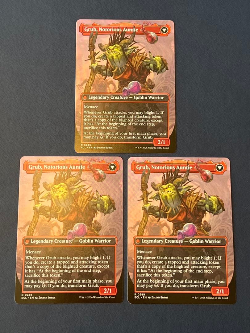 mtg】名高き女族長、グラブ 英語版ボーダーレス3枚 ローウィンの昏明