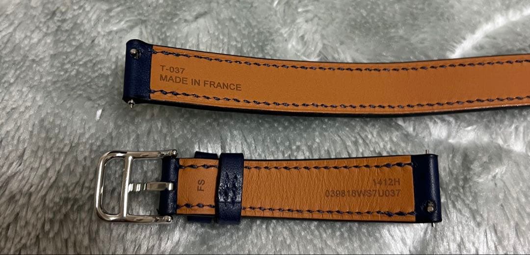 HERMES 《ケープコッド》 PM31 二重巻 純正レザーベルト ネイビー