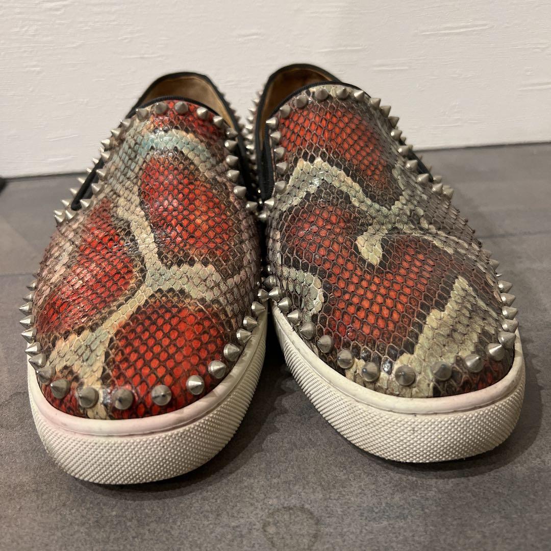 極美❗️45万円❗️希少❗️レア❗️スネーク❗️蛇革❗️クリスチャンルブタン！43