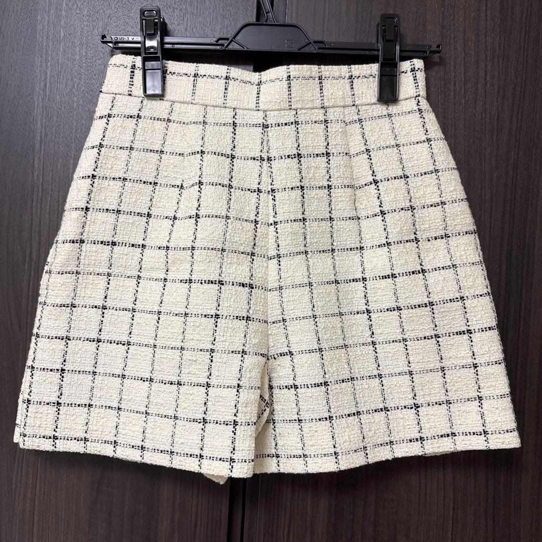 sheller ラメツイードキュロット