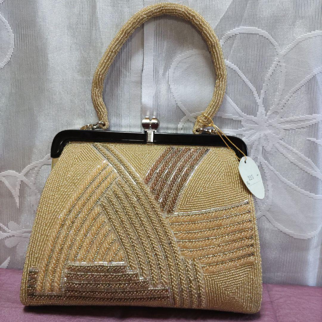 ✨大特価✨✜【絶品】高級品　ビーズバック　お値段半額以下　タグ付き