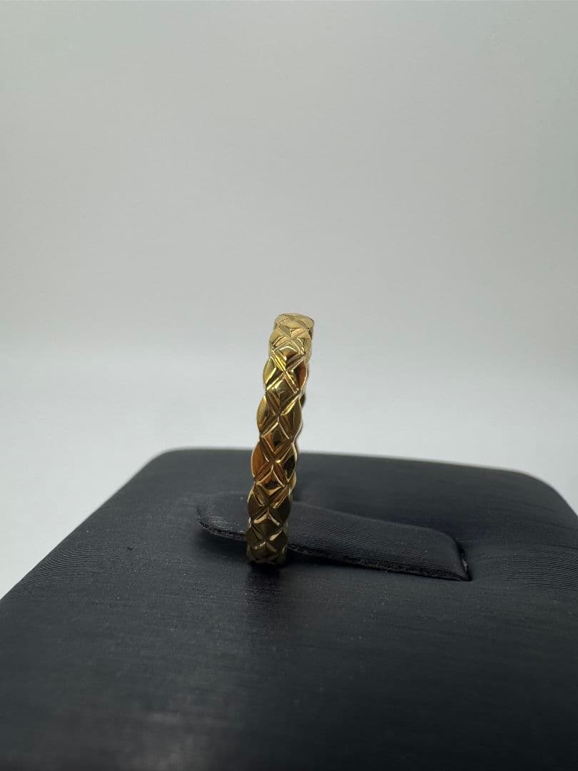 K18ゴールド編み込みデザインリング 1.59g/11号