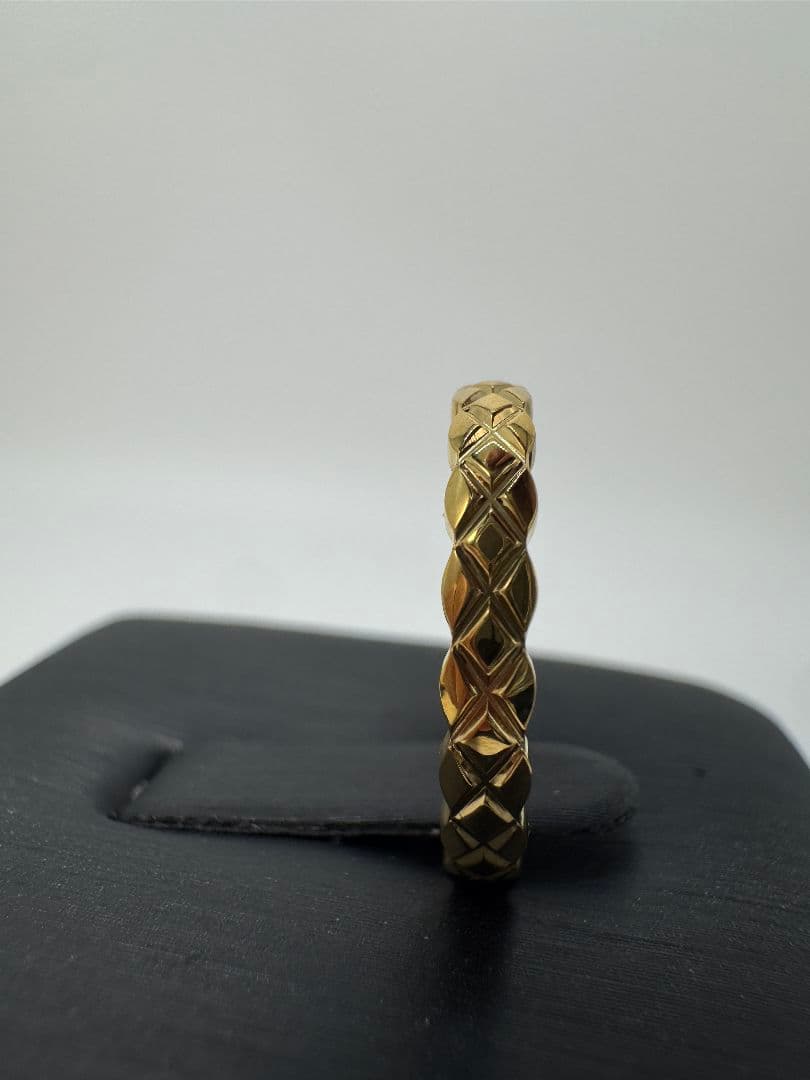 K18ゴールド編み込みデザインリング 1.59g/11号