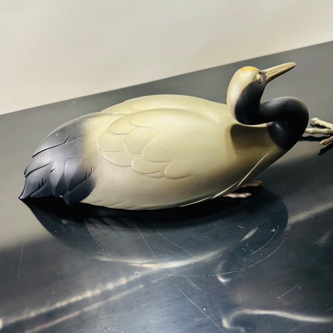 加納晴雲 白銅双鶴置物 インテリア 美術品 骨董品の通販はau PAY