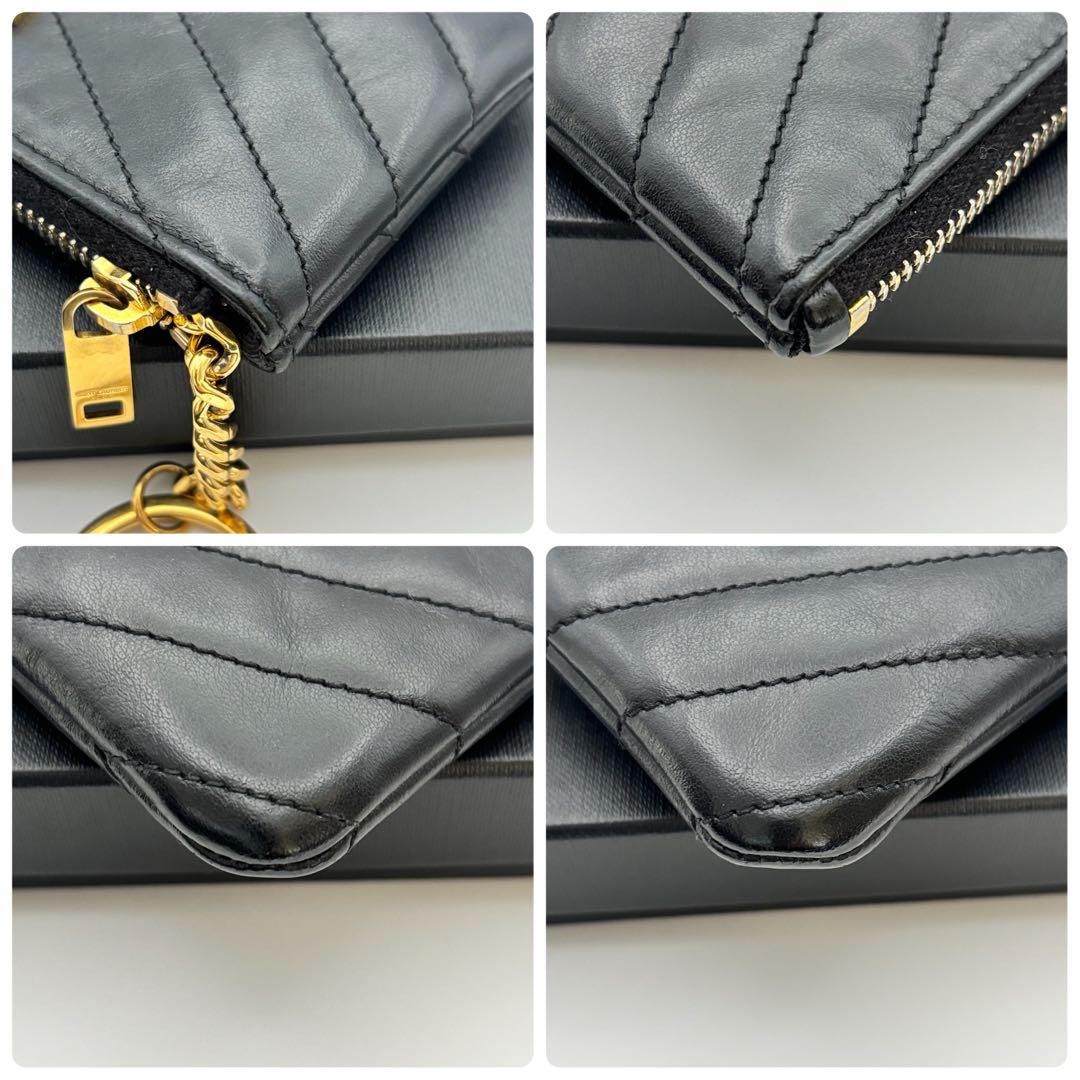 ✨美品✨サンローラン　ケース　キーリング　カサンドラ　キルティング