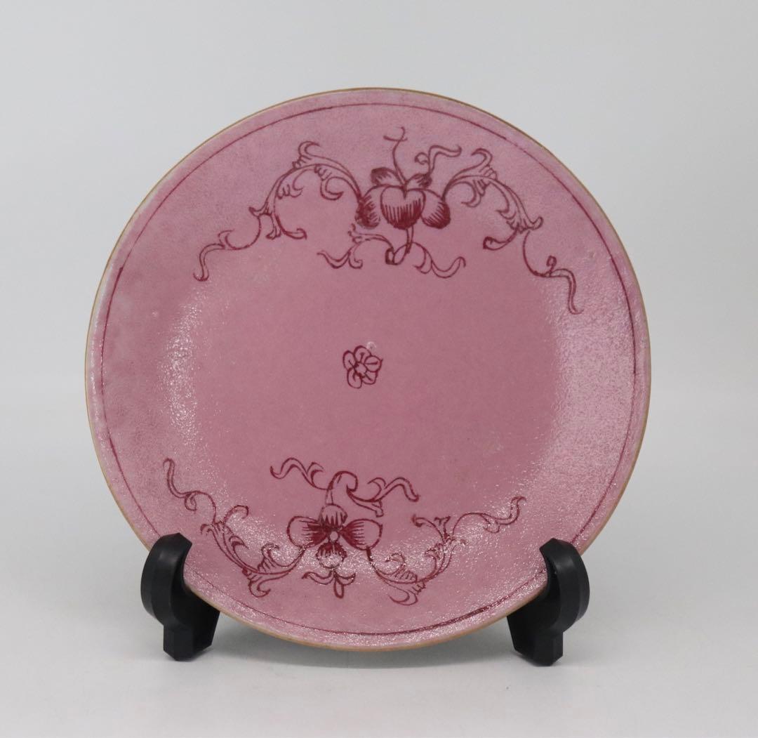 中国　清時代　大清嘉慶年製　胭脂彩皿　十錦手　送料込み1005 中国 清時代 大清嘉慶年製 胭脂彩皿 十錦手 送料込み