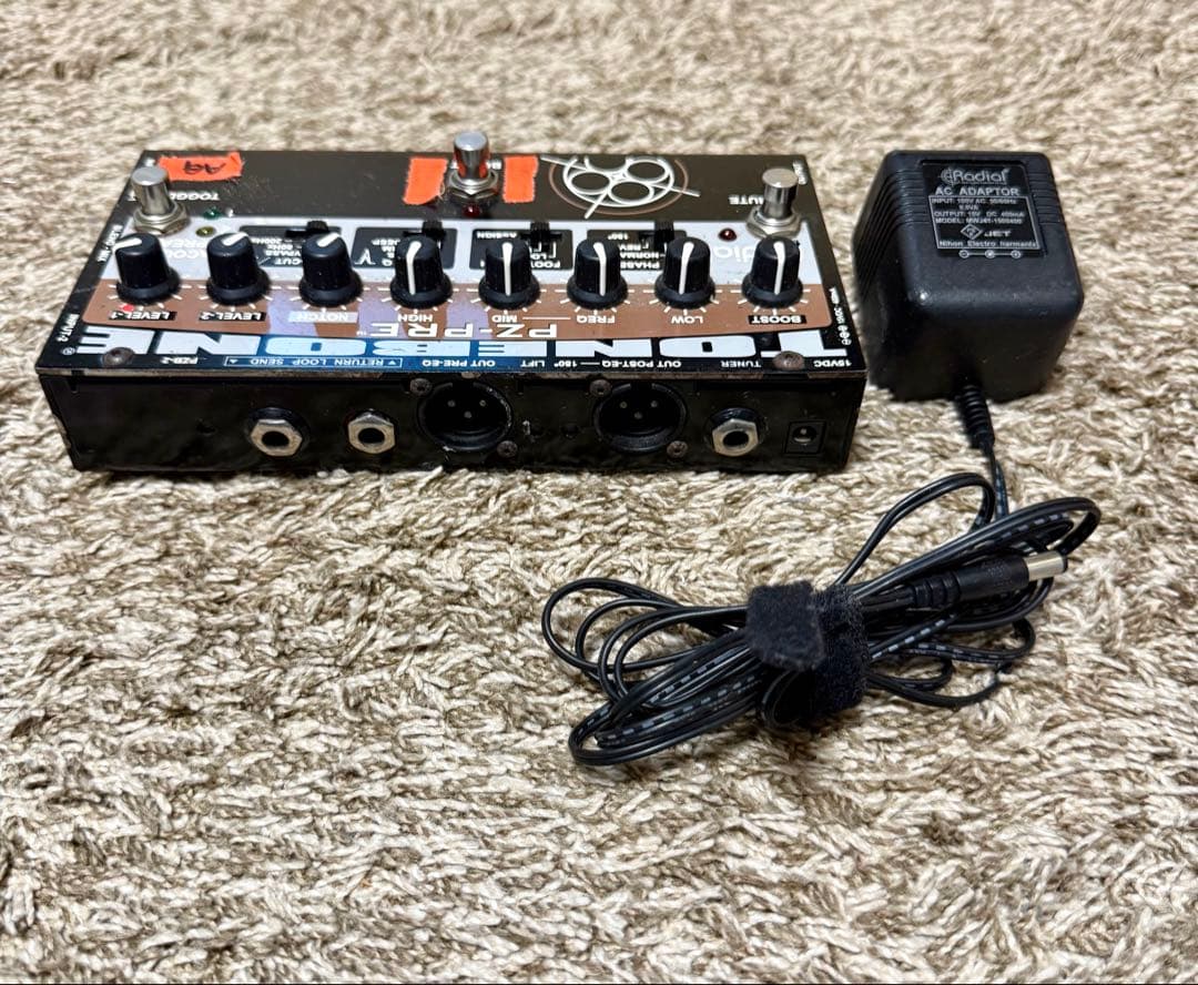 Radial PZ-Pre アコースティックプリアンプ　DI ACアダプター付き