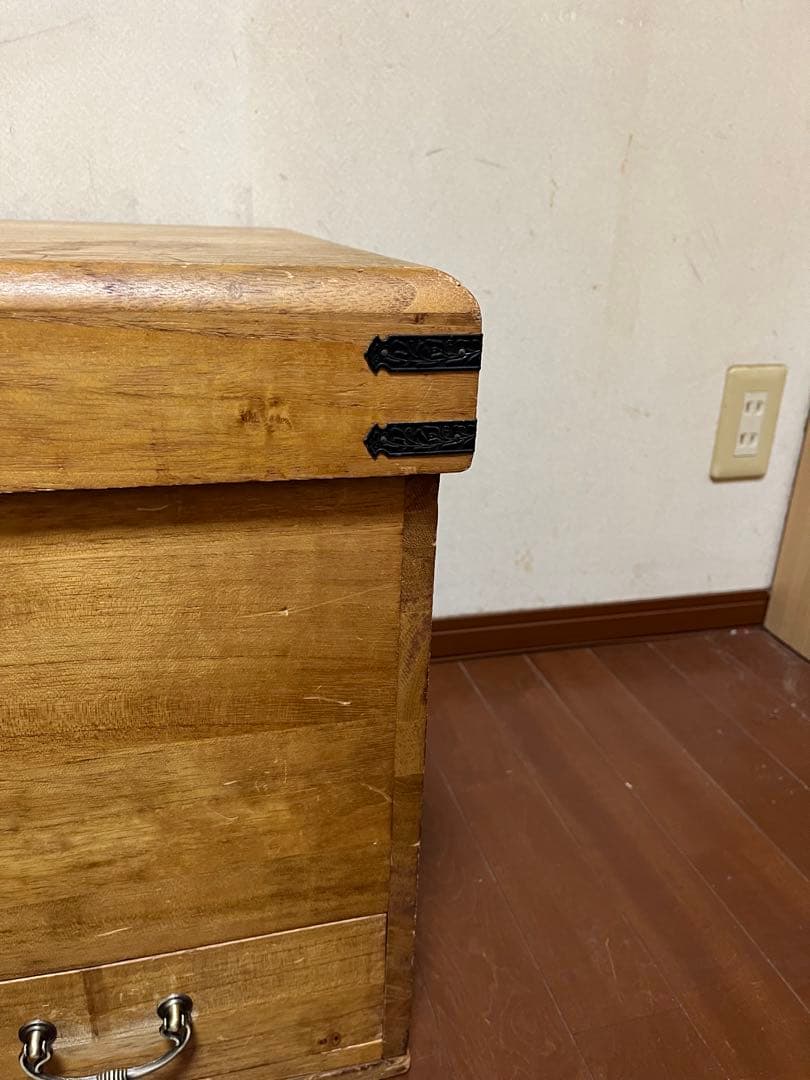 【ヴィンテージ】木製収納箱　ベンチ　長持