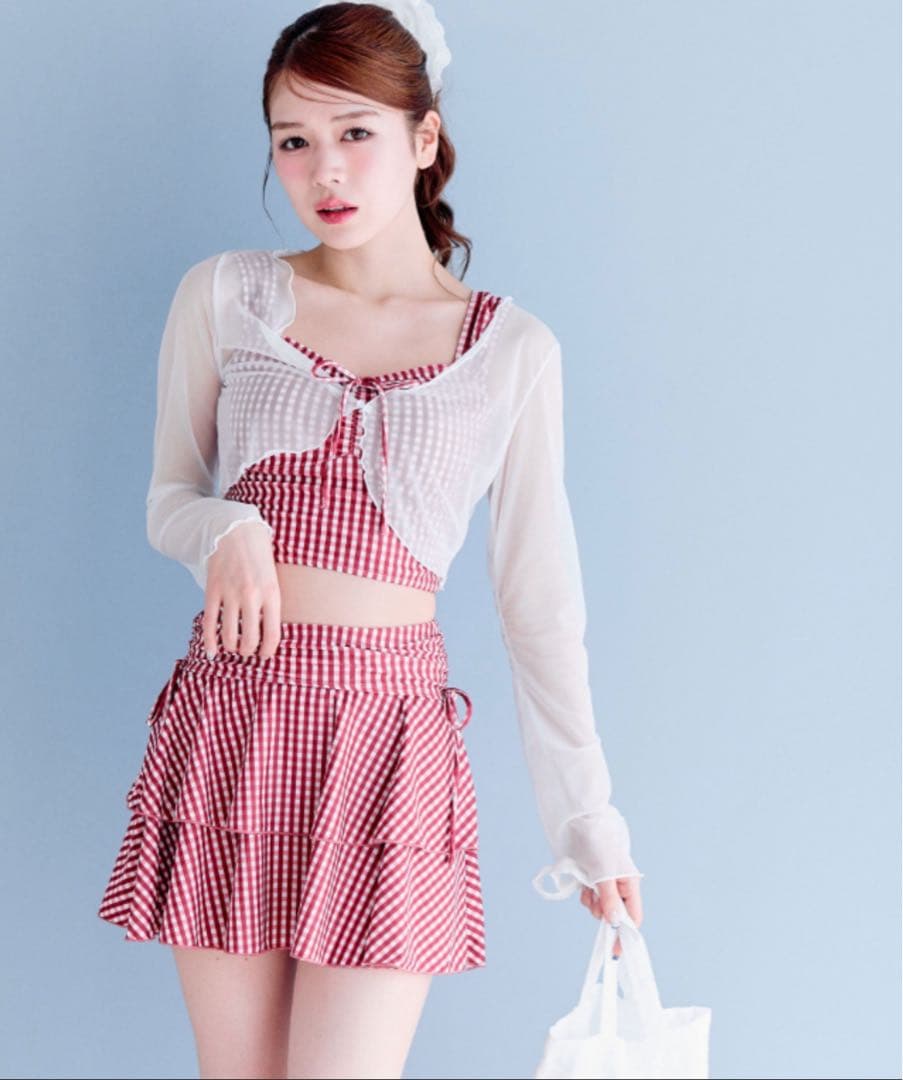 【新品】OLIVE des OLIVE レース羽織付リボンswim wear