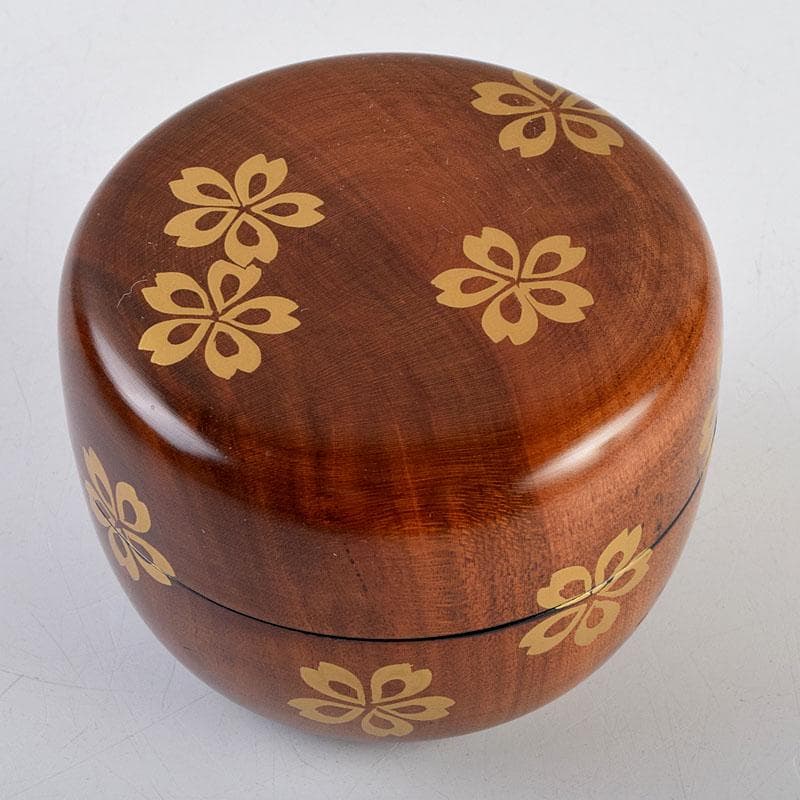 茶道具 前畑峰春作 淡々斎好 大堰川平棗 共箱 V 8987