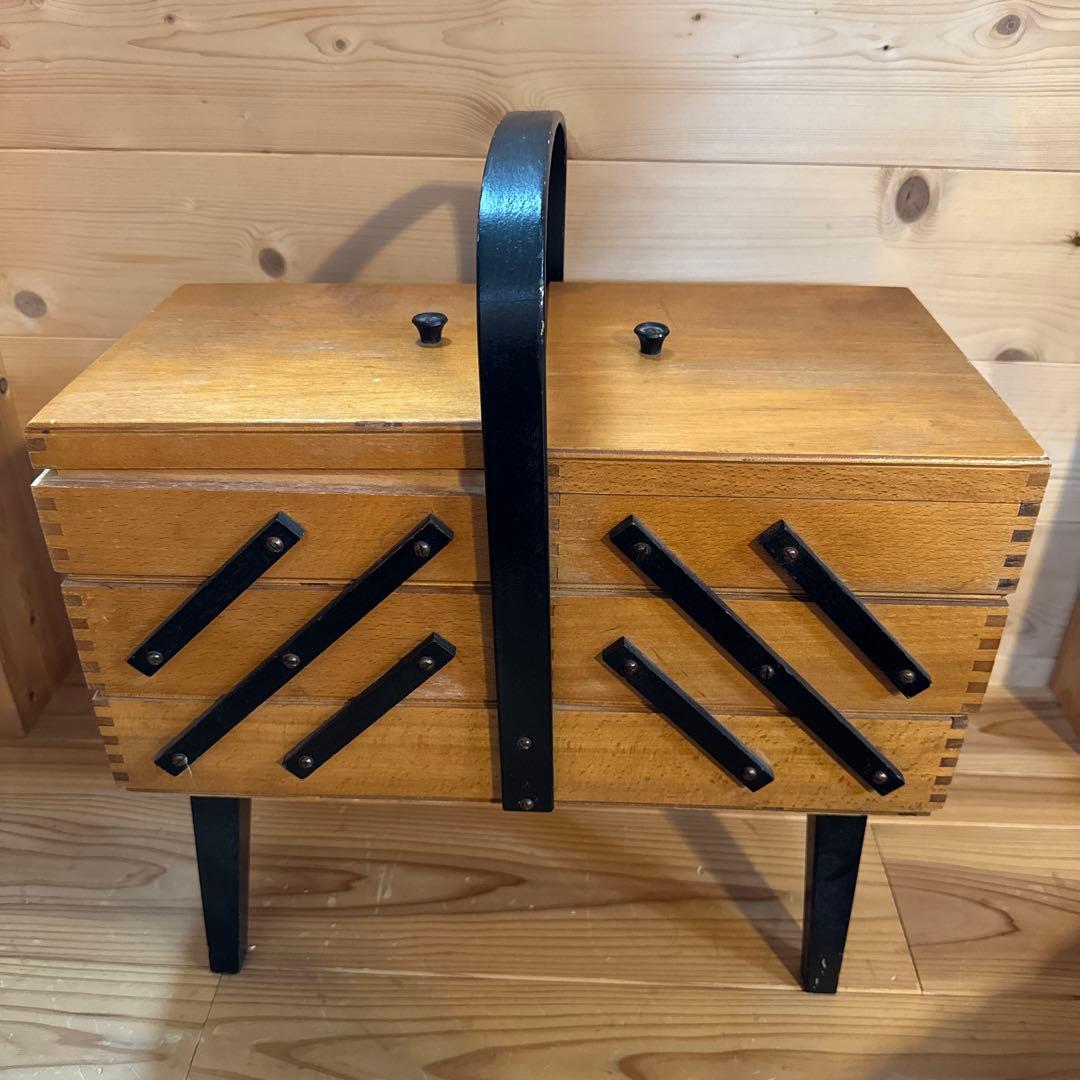 フランスアンティーク 裁縫箱 ソーイングボックス 木製