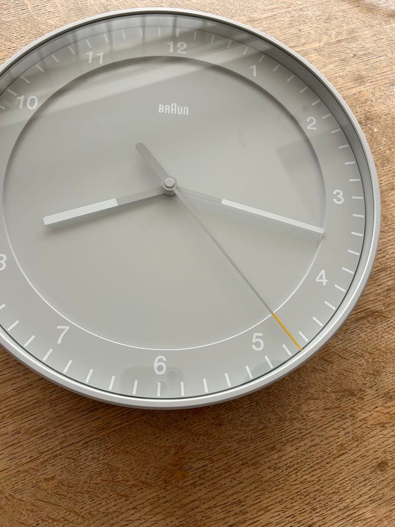 ほぼ新品⭐︎BRAUN Wall lock BC17G 壁掛け時計　グレー