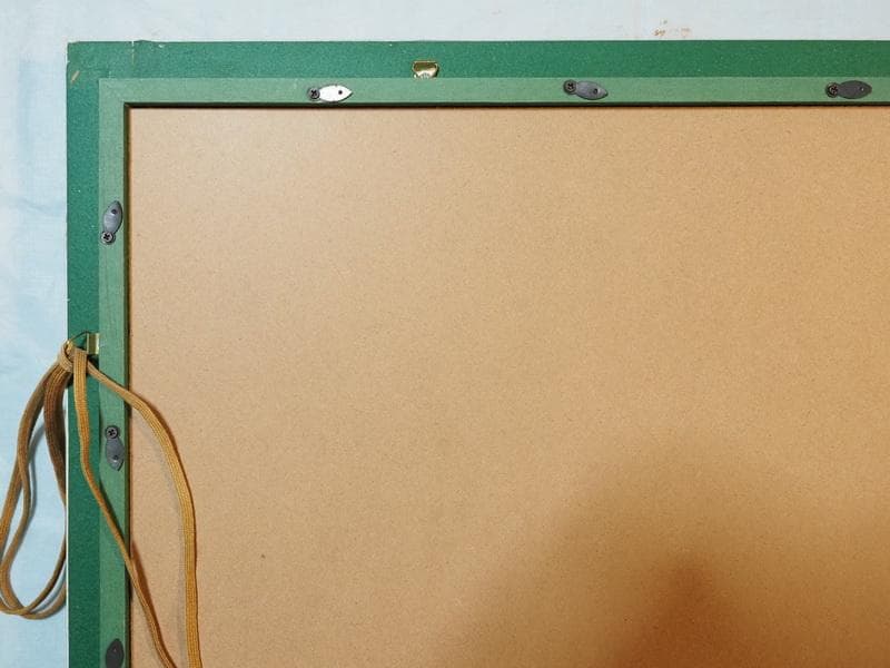 人物画　油絵　奈良美智　女の子と釣り　F6　額付き　手描き　肉筆