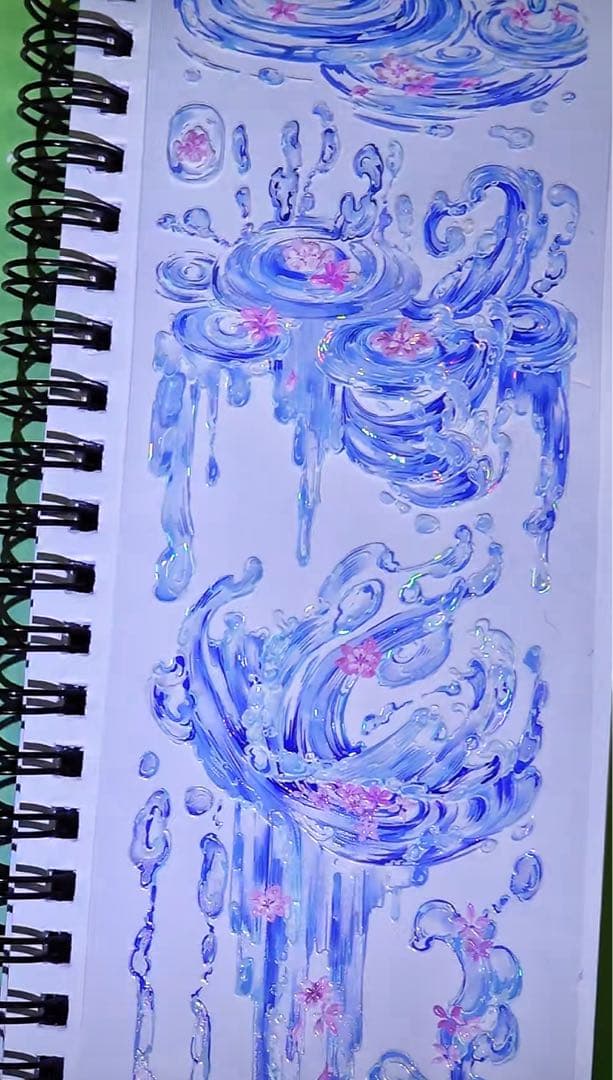 【9423】海外　3/5/巻　貝殻光マスキングテープ　水滴　一部半透明　装飾系