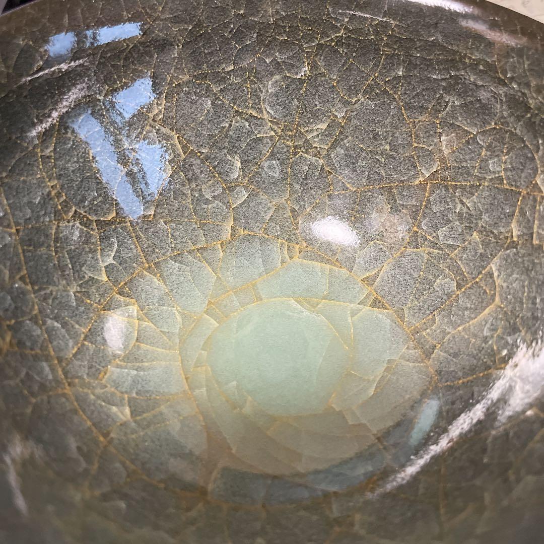 【値下げ】浦口雅行さんの茶碗です Yahoo!オークション - 【浦口雅行】最上位作 青磁輪花茶碗 銘「馬蝗絆