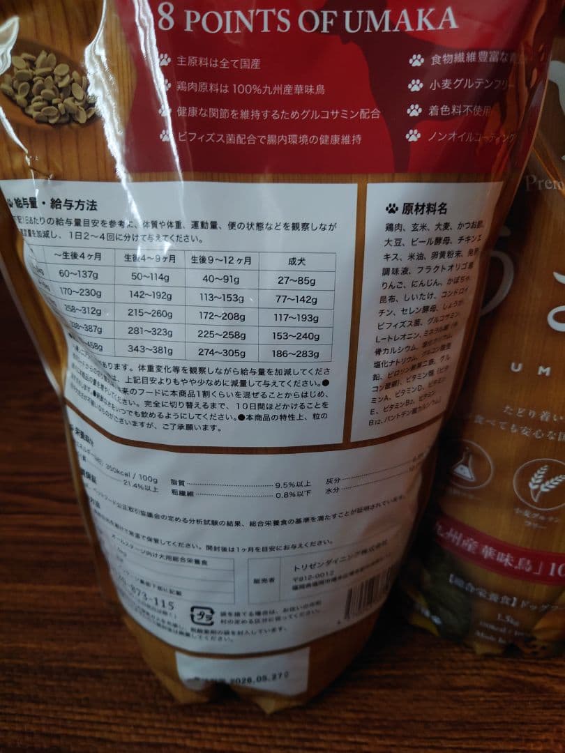 うまかドッグフード　1.5kg×2袋 新品　未開封