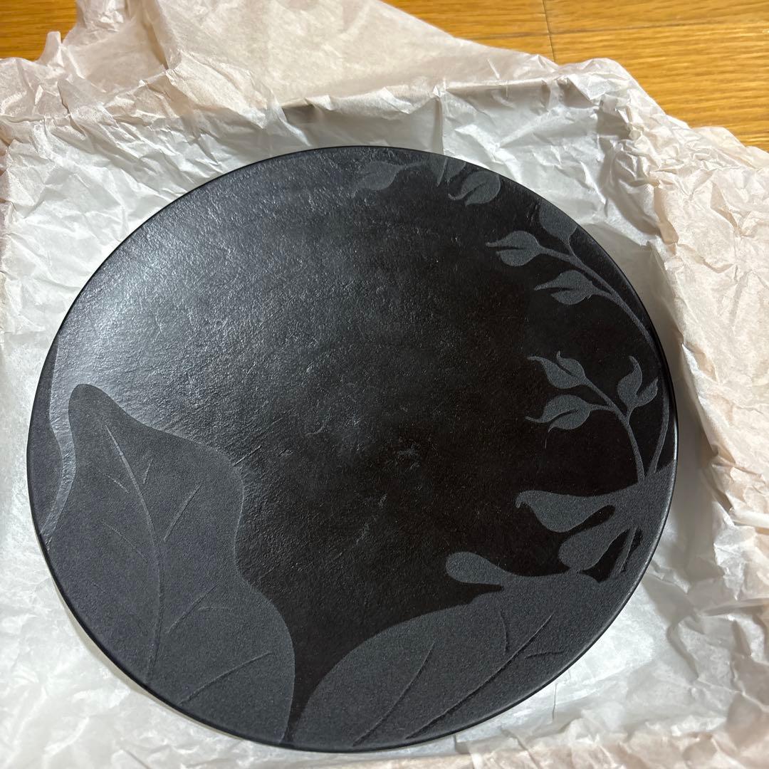 赤木明登さん作　天廣皿6.5寸黒桐