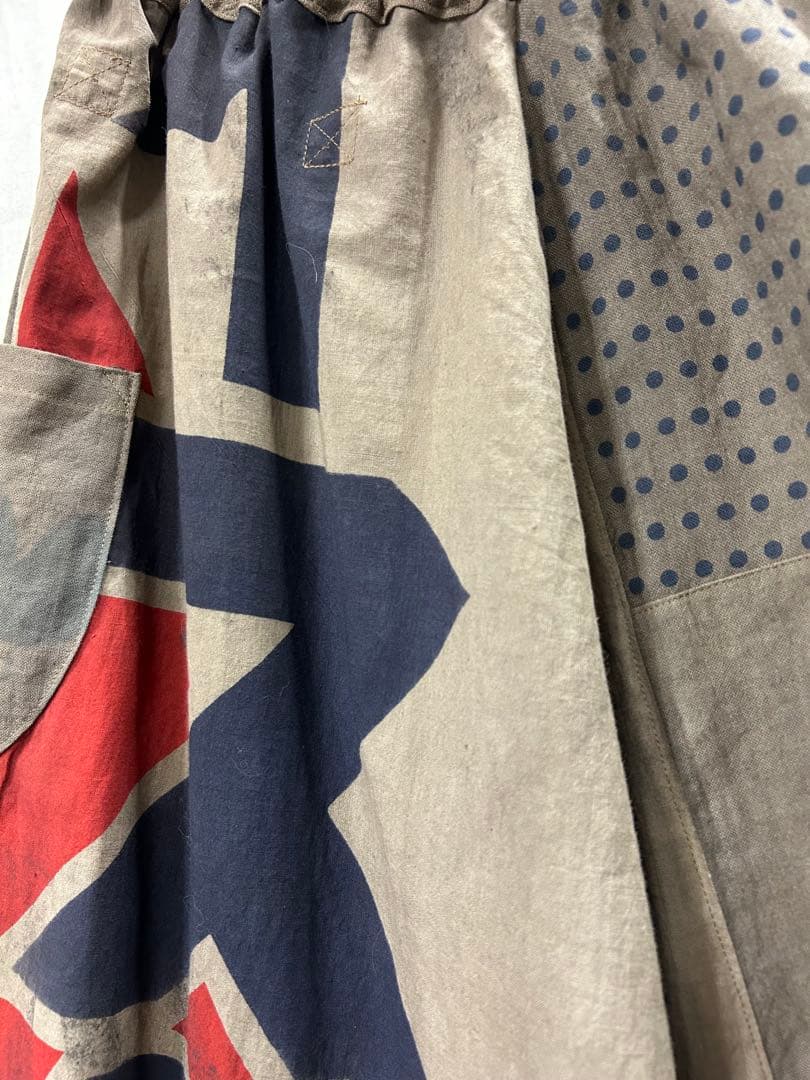 柿渋染め　広告旗　手ぬぐい　サルエルパンツ