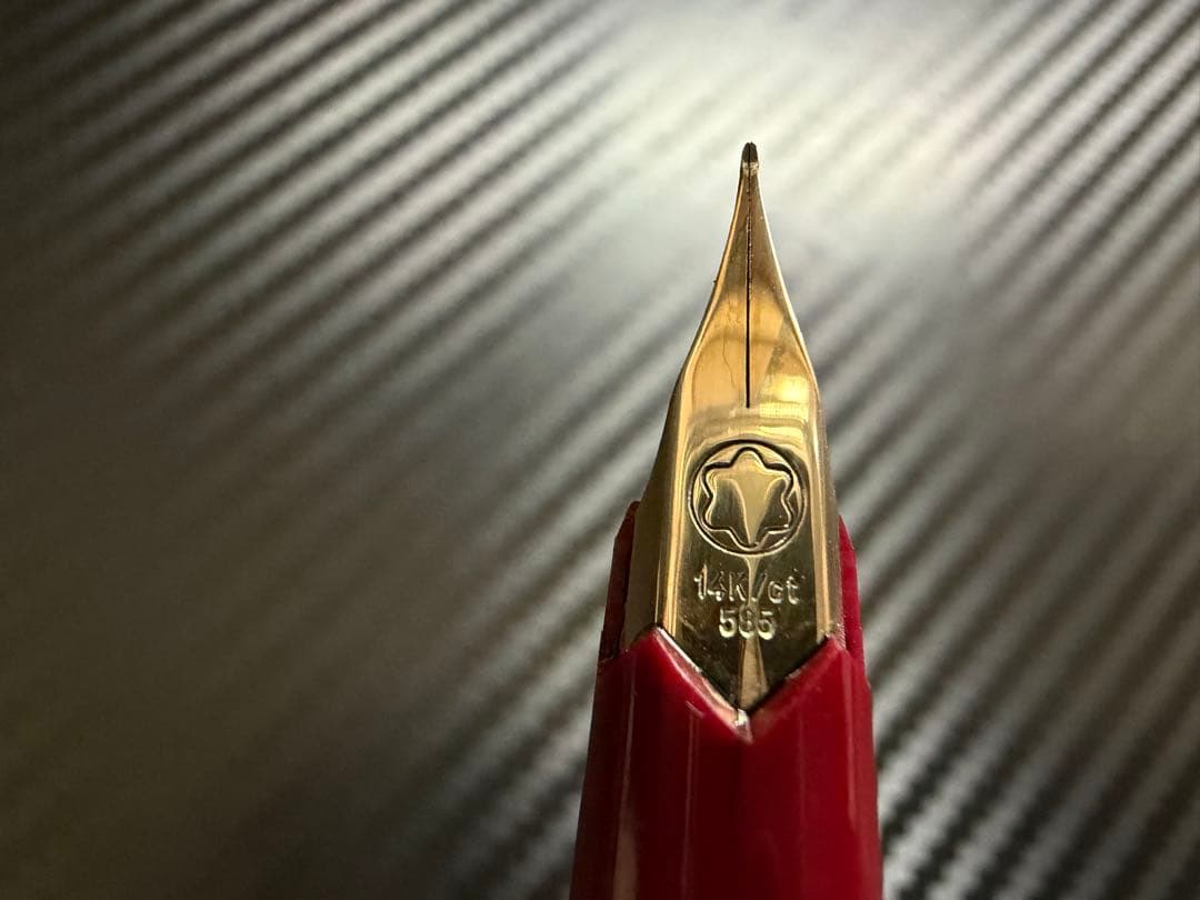 極美品 モンブラン No.221 ボルドー EF 極細字 万年筆 - メルカリ