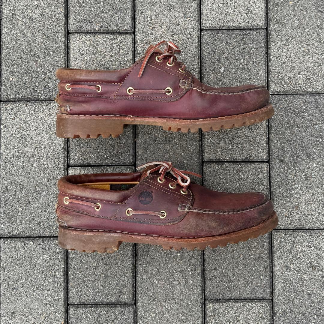 00s Timberland 3eye バーガンディ デッキシューズ us9.5